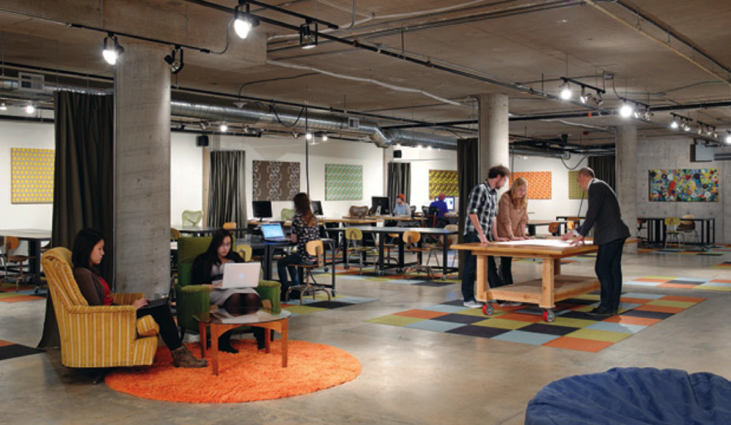 Microsoft Offices in Seattle. The shared Space. Expedia Seattle Office. Workplace Strategy Furniture.